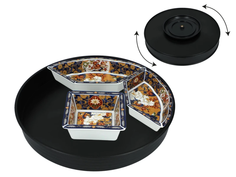 Obrotowe naczynie ceramiczne do serowania przekąsek - LAZY SUZAN