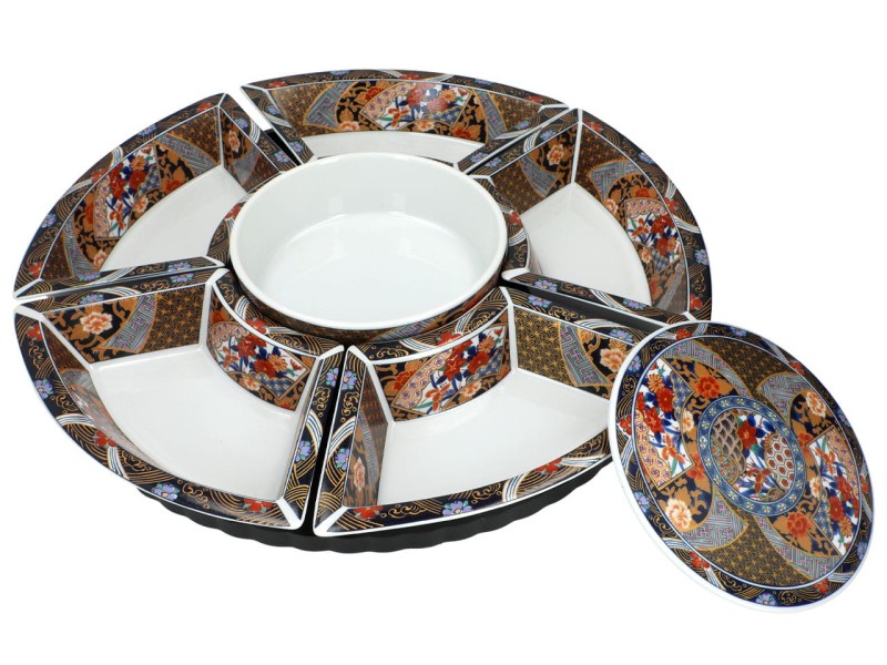 Obrotowe naczynie ceramiczne do serowania przekąsek - LAZY SUZAN