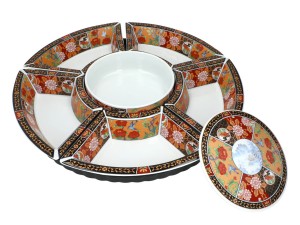 Obrotowe naczynie ceramiczne do serowania przekąsek - LAZY SUZAN