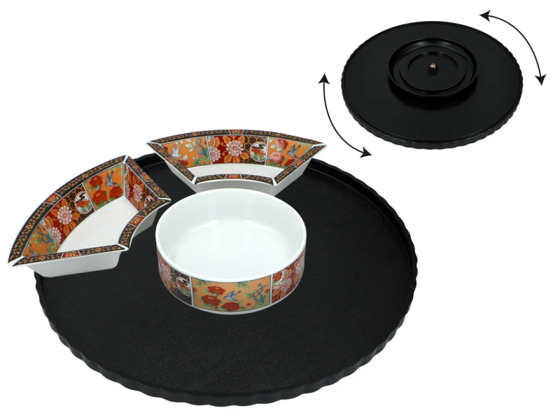 Obrotowe naczynie ceramiczne do serowania przekąsek - LAZY SUZAN