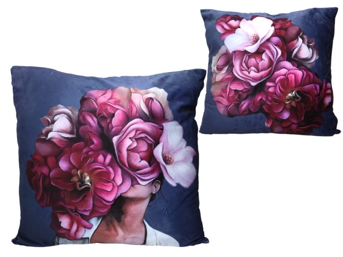 Carmani, poduszka z wypełnieniem/suwak - LOZANO/Kwiaty na głowie