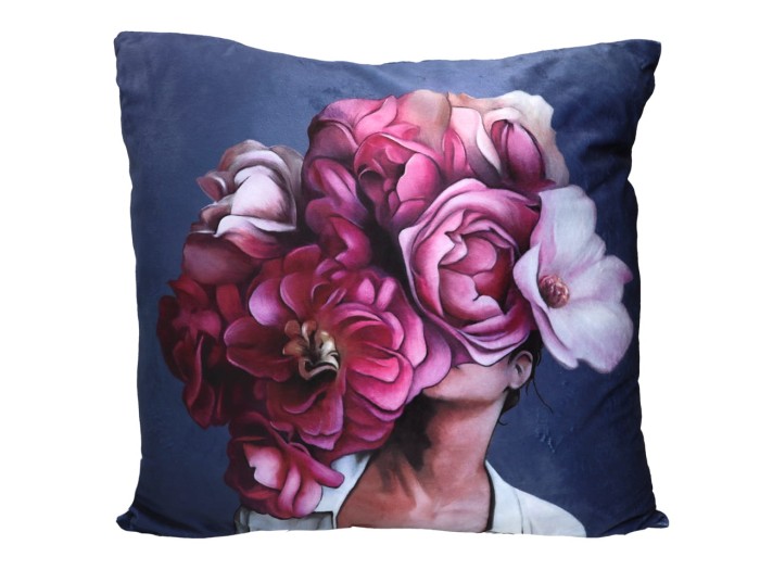 Carmani, poduszka z wypełnieniem/suwak - LOZANO/Kwiaty na głowie