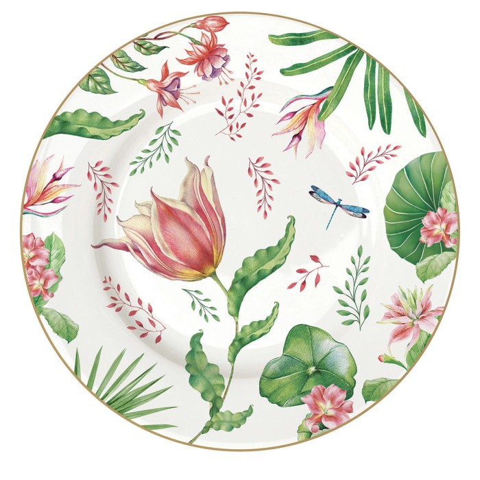 Easy Life/Nuova R2S, porcelanowy talerz deserowy, 19cm  - BOTANIC CHIC