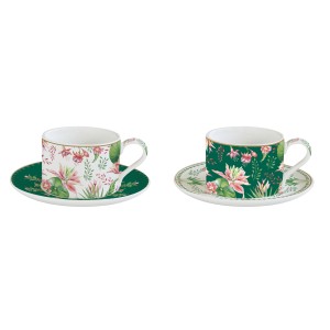 Easy Life/Nuova R2S, 2x filiżanka 240ml ze spodkami  - BOTANIC CHIC