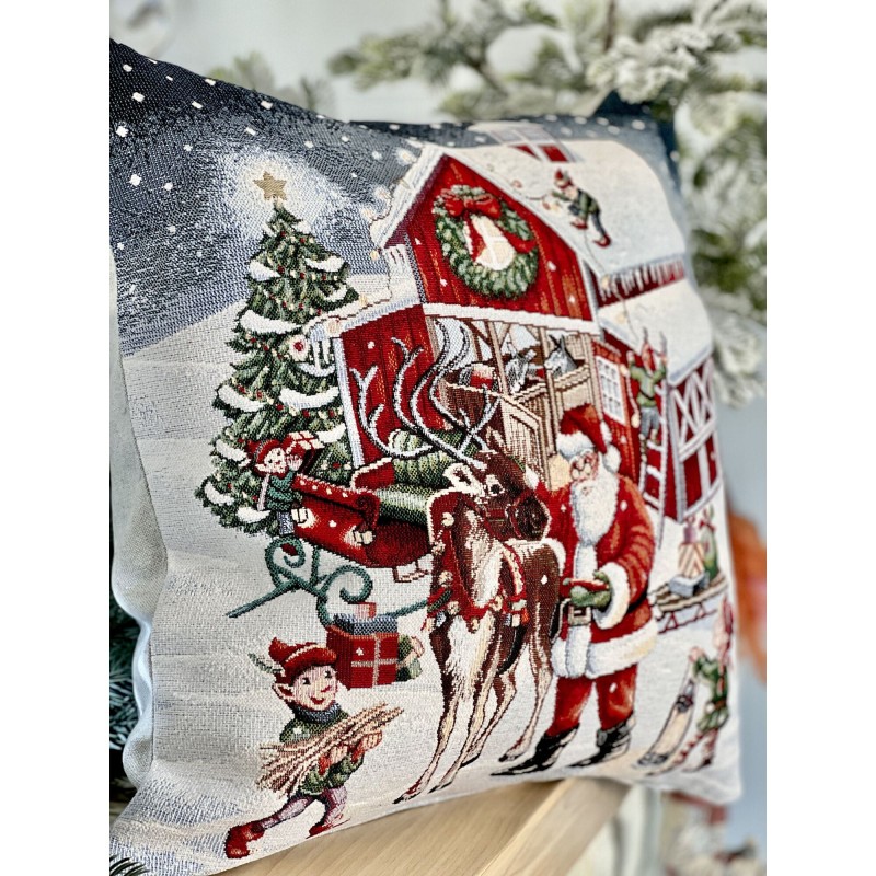 Poszewka na poduszkę z tkaniny gobelinowej(tkana maszynowo) - KISS POLAR-NV1, 45x45cm