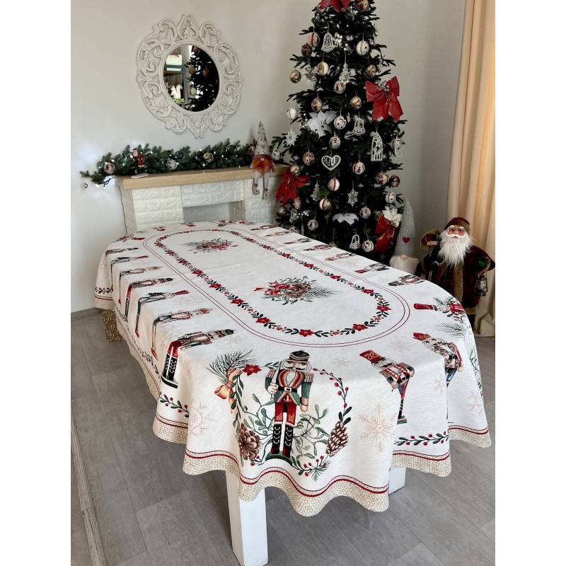 Obrus z tkaniny gobelinowej(tkana maszynowo) - CASCANUECES OVAL-240, 137x240cm