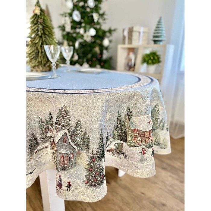 Obrus z tkaniny gobelinowej(tkana maszynowo) - RUNNER723 OVAL-220, 160x220cm