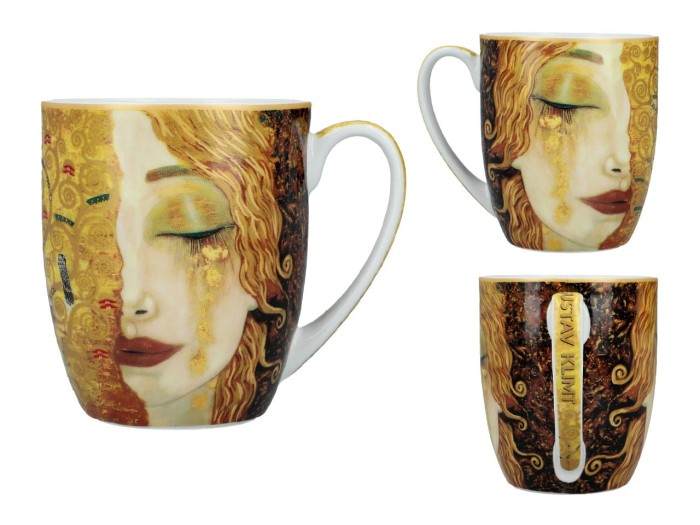 Carmani, kubek z porcelany t. Camio 380ml - GUSTAV KLIMT/Złote łzy