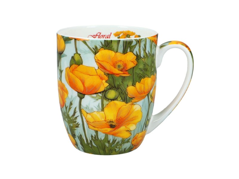 Carmani, kubek z porcelany t. Camio 380ml - KWIATY, wz. 2