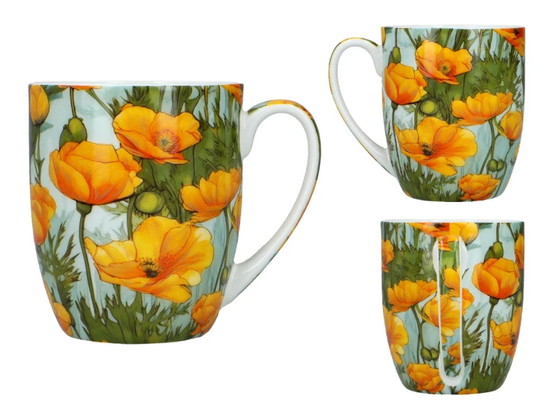 Carmani, kubek z porcelany t. Camio 380ml - KWIATY, wz. 2