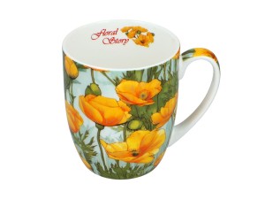 Carmani, kubek z porcelany t. Camio 380ml - KWIATY, wz. 2