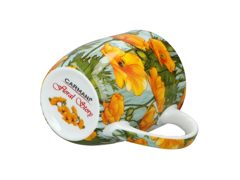 Carmani, kubek z porcelany t. Camio 380ml - KWIATY, wz. 2