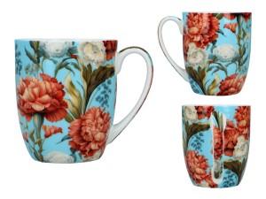 Carmani, kubek z porcelany t. Camio 380ml - KWIATY, wz. 3