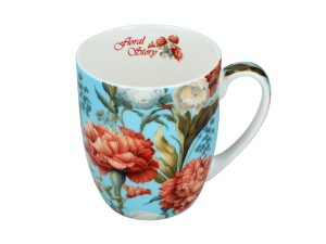 Carmani, kubek z porcelany t. Camio 380ml - KWIATY, wz. 3