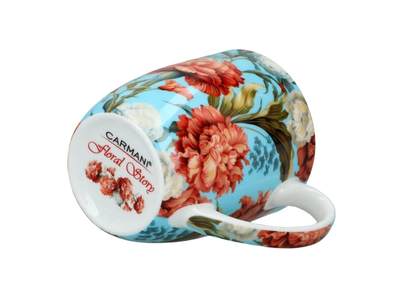 Carmani, kubek z porcelany t. Camio 380ml - KWIATY, wz. 3
