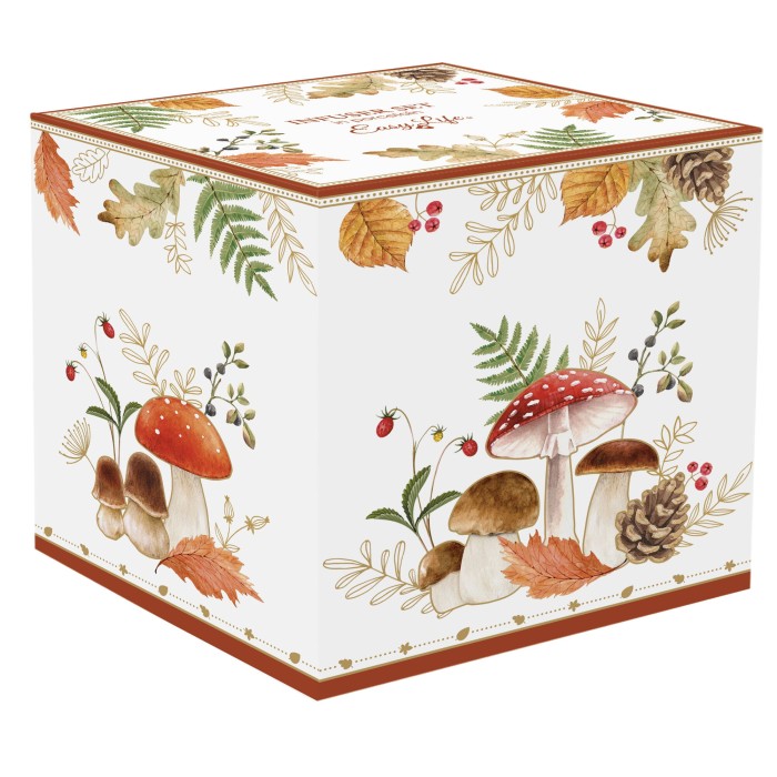 Easy Life/Nuova R2S, kubek 450ml z zaparzaczem i przykrywką - JESIENNE GRZYBKI