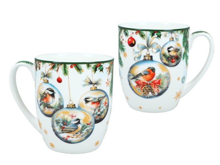 Carmani, kubek świąteczny 380ml  - MERRY CHRISTMAS/Świąteczne bombki