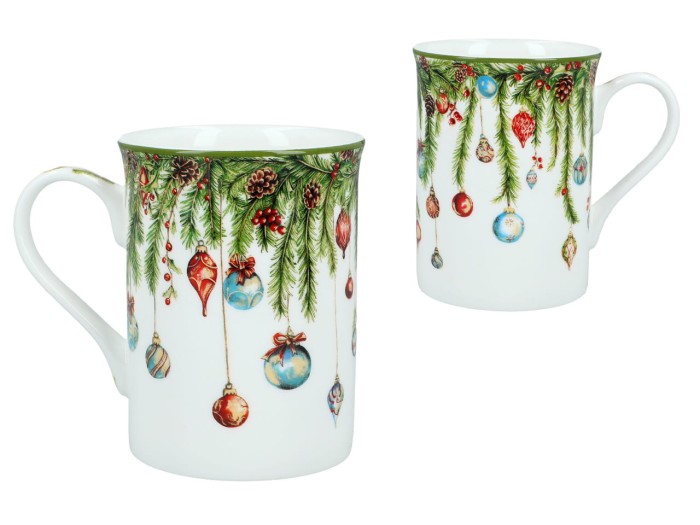Carmani, kubek świąteczny 360ml t. Classic  - MERRY CHRISTMAS/Stroik świąteczny