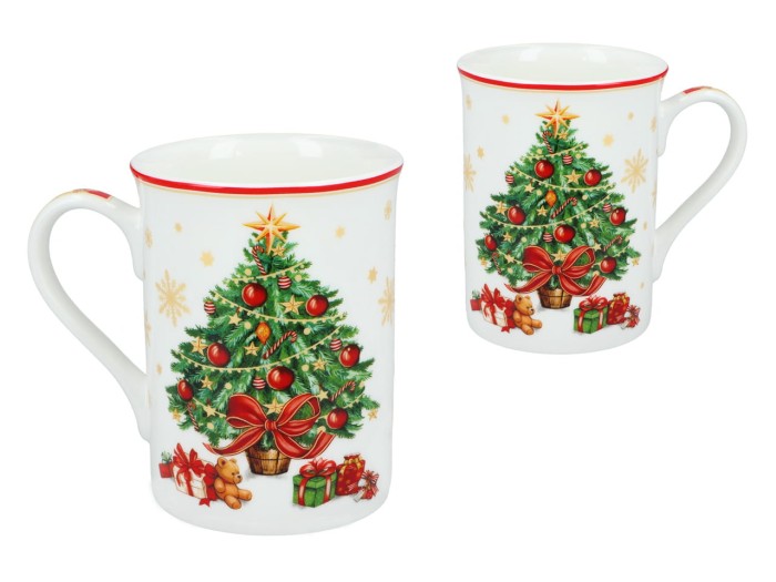 Carmani, kubek świąteczny 360ml t. Classic  - MERRY CHRISTMAS/Choinka
