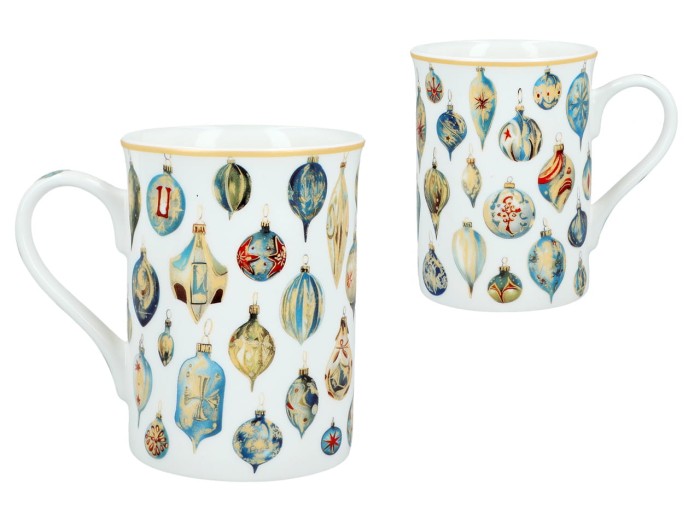 Carmani, kubek świąteczny 360ml t. Classic  - MERRY CHRISTMAS/Bombki choinkowe
