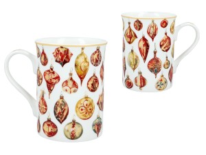 Carmani, kubek świąteczny 360ml t. Classic  - MERRY CHRISTMAS/Bombki choinkowe