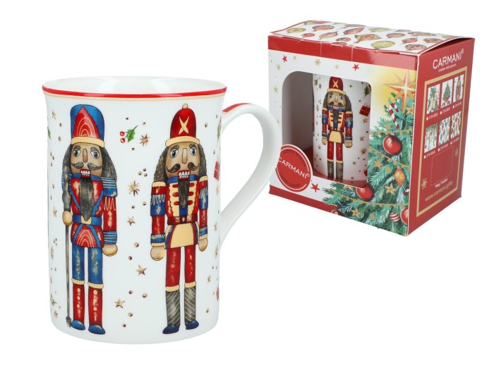 Carmani, kubek świąteczny 360ml t. Classic  - MERRY CHRISTMAS/Ołowiane Żołnierzyki