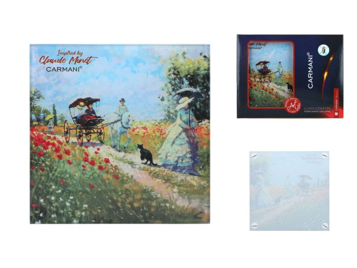 Carmani, podkładka szklana 13x13cm - CLAUDE MONET