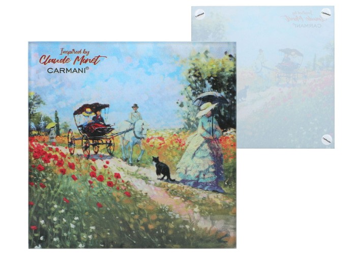 Carmani, podkładka szklana 13x13cm - CLAUDE MONET