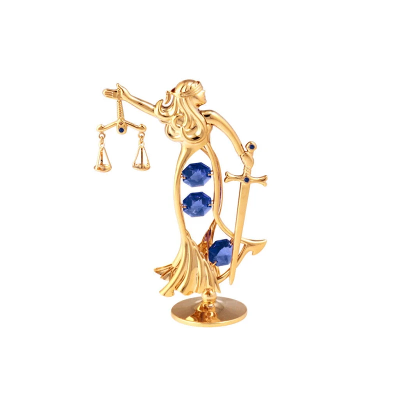 Crystocraft, miniaturka-figurka pozłacana Swarovski/TEMIDA RADCA, 12cm