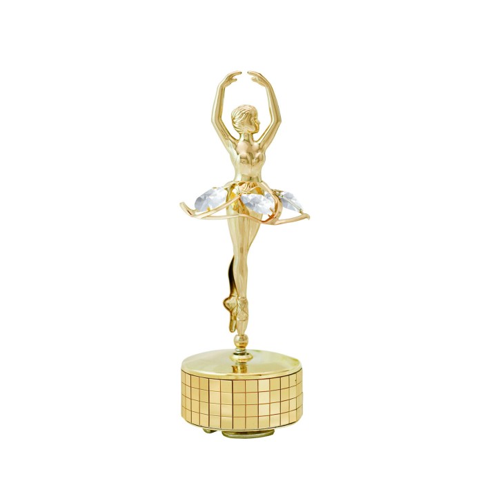 Crystocraft, miniaturka-figurka pozłacana Swarovski/BALETNICA-POZYTYWKA