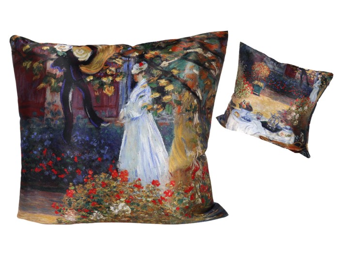 Carmani, poduszka z wypełnieniem/suwak ok. 50x50cm - CLAUDE MONET/Śniadanie