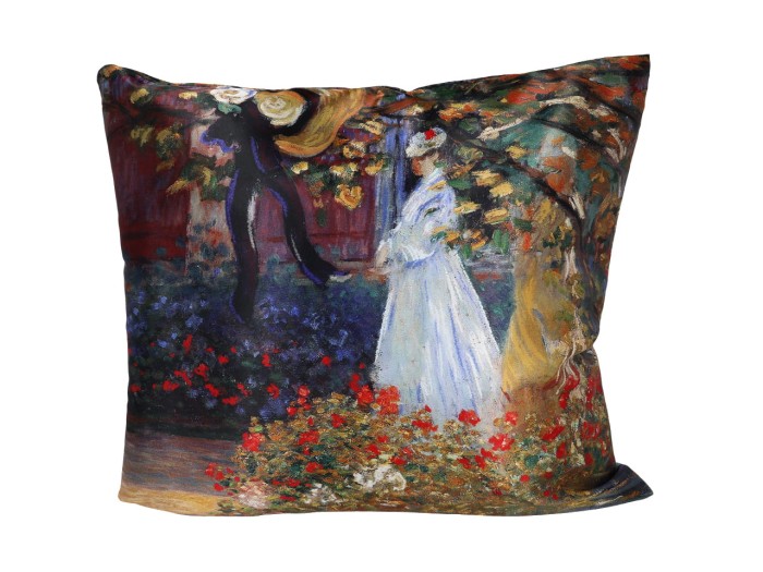 Carmani, poduszka z wypełnieniem/suwak ok. 50x50cm - CLAUDE MONET/Śniadanie