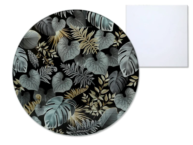 Carmani, szklana deska 30cm  - Kwiaty