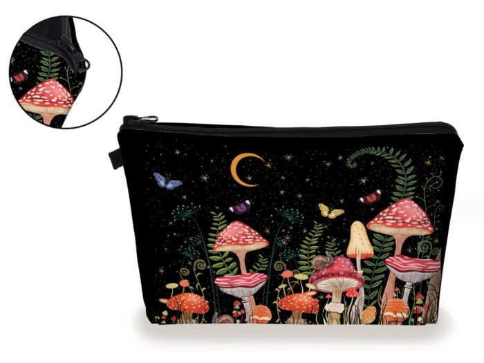 Carmani, kosmetyczka 21x13.5x18cm - Grzyby leśne