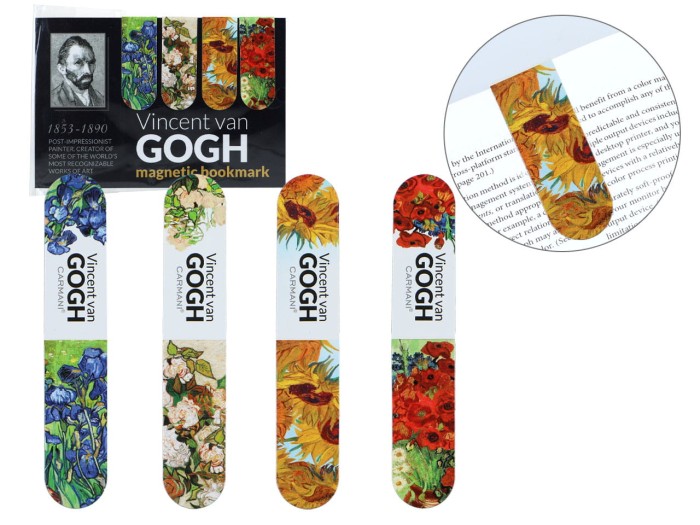 Carmani, kpl. 4 zakładek magnetycznych do książek - VAN GOGH