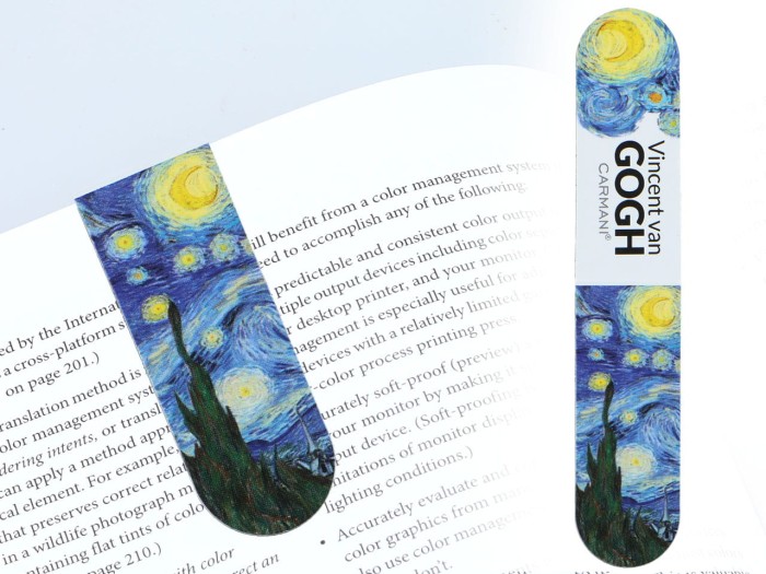 Carmani, kpl. 4 zakładek magnetycznych do książek - VAN GOGH