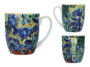 Carmani, porcelanowy kubek t. Camio 380ml - VAN GOGH/Irysy