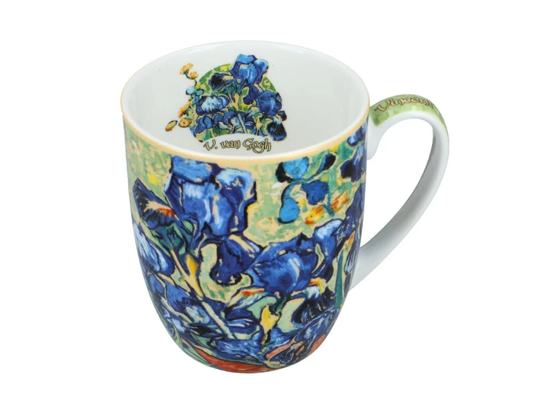 Carmani, porcelanowy kubek t. Camio 380ml - VAN GOGH/Irysy