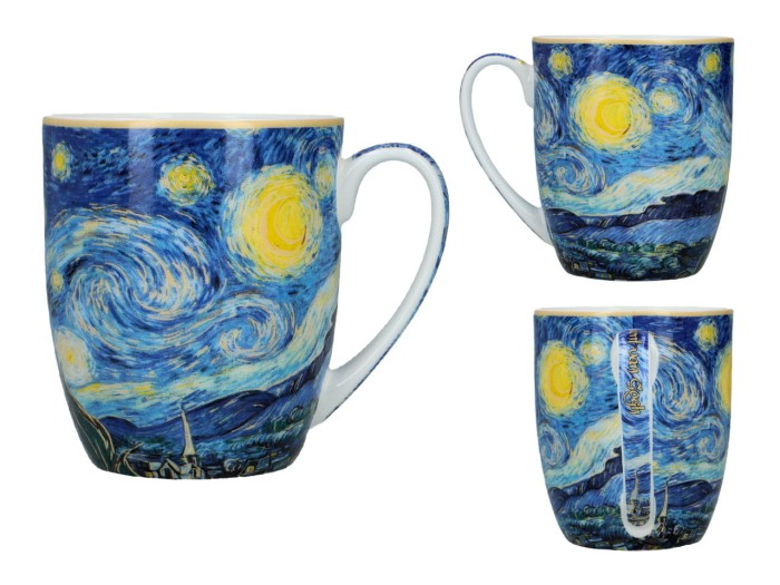 Carmani, porcelanowy kubek t. Camio 380ml - VAN GOGH/Gwiaździsta Noc