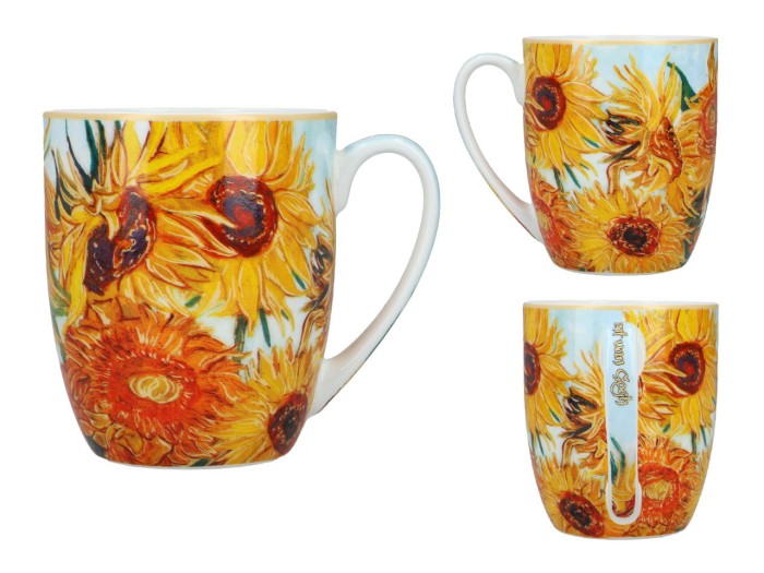 Carmani, porcelanowy kubek t. Camio 380ml - VAN GOGH/Słoneczniki