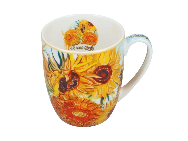 Carmani, porcelanowy kubek t. Camio 380ml - VAN GOGH/Słoneczniki