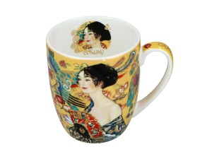 Carmani, porcelanowy kubek t. Camio 380ml - KLIMT/Dama z wachlarzem