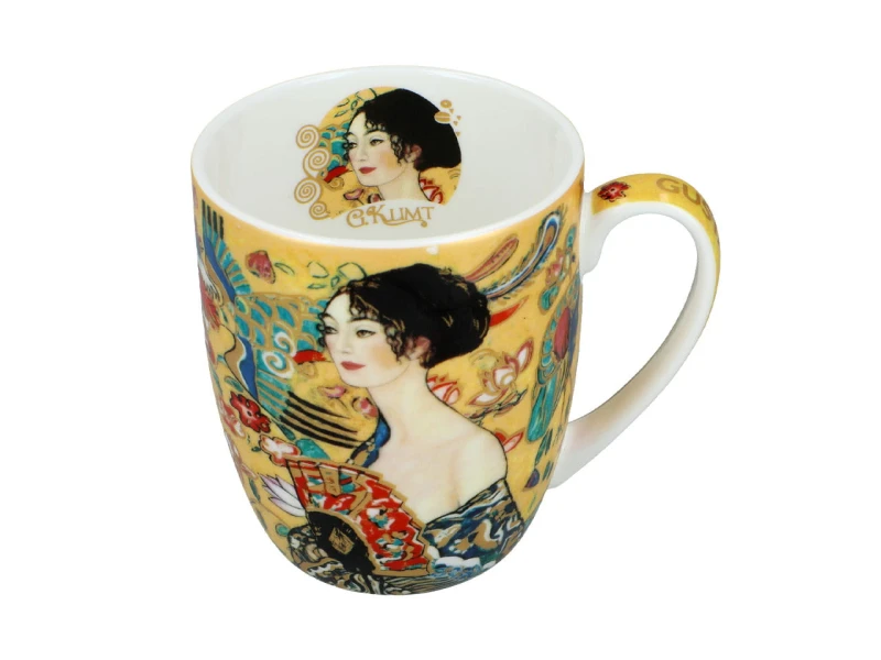 Carmani, porcelanowy kubek t. Camio 380ml - KLIMT/Dama z wachlarzem