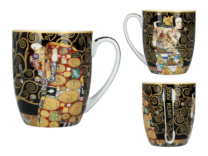 Carmani, porcelanowy kubek t. Camio 380ml - KLIMT/Pocałunek