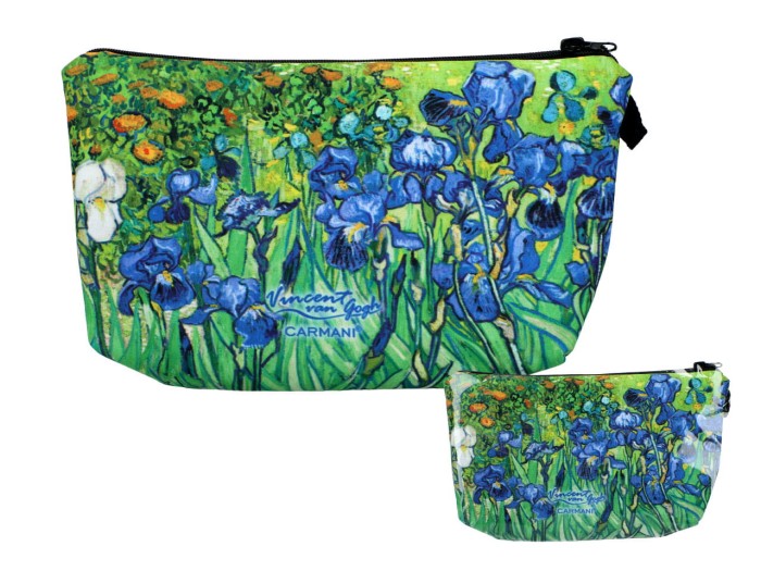 Carmani, kosmetyczka ok. 21x15cm - VAN GOGH/Irysy