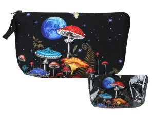 Carmani, kosmetyczka ok. 21x15cm - GRZYBY/GRZYBKI