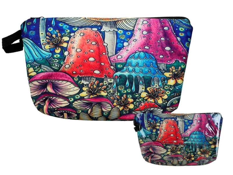 Carmani, kosmetyczka ok. 21x15cm - GRZYBY/GRZYBKI