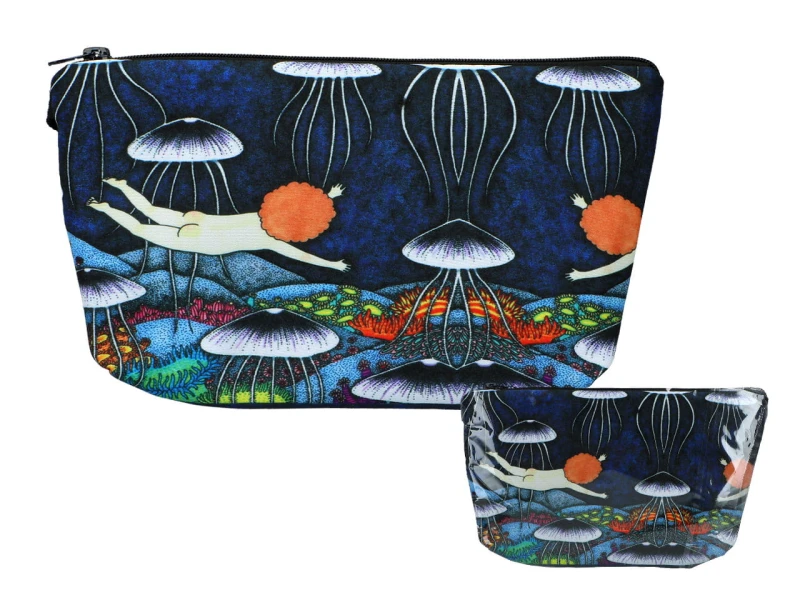 Carmani, kosmetyczka ok. 21x15cm - GRZYBY/GRZYBKI