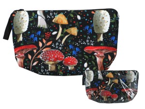 Carmani, kosmetyczka ok. 21x15cm - GRZYBY/GRZYBKI