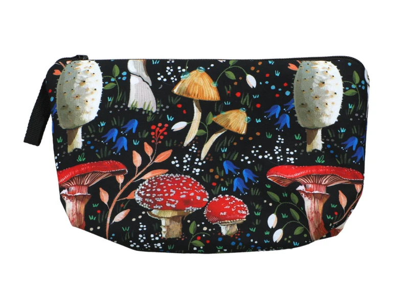 Carmani, kosmetyczka ok. 21x15cm - GRZYBY/GRZYBKI